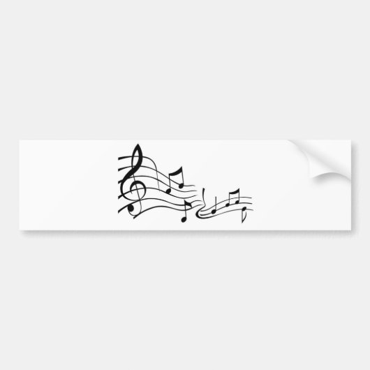 Música (Music) バンパーステッカー (正面)
