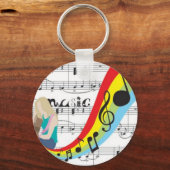 Música notas colores キーホルダー (正面)