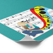 Música notas colores ポスター (角)