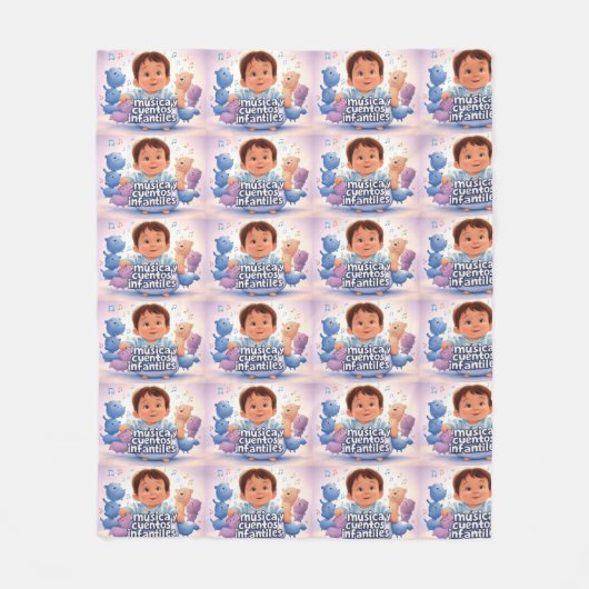 Música y cuentos infantiles フリースブランケット (正面)