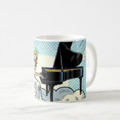 Musical Angel at the piano コーヒーマグカップ (正面右)