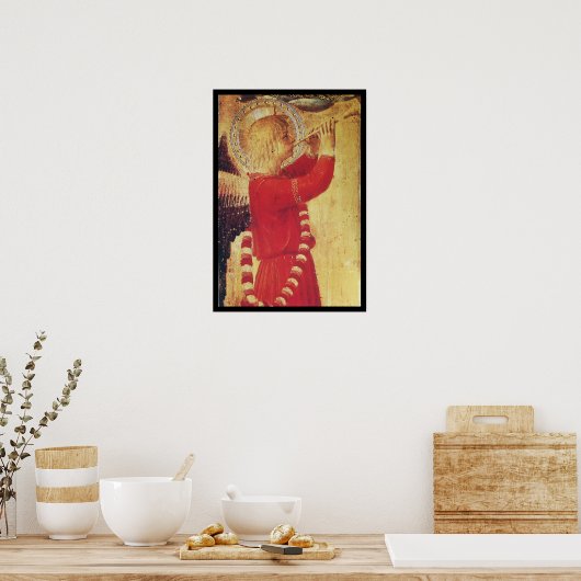 MUSICAL ANGEL IN RED AND GOLD ポスター (キッチン)