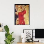 MUSICAL ANGEL IN RED AND GOLD ポスター (ホームオフィス)