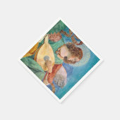 Musical angel playing guitar スタンダードカクテルナプキン (角)