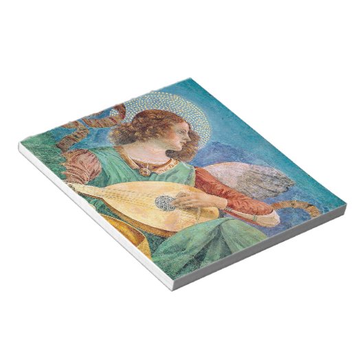 Musical angel playing guitar ノートパッド (アングル)