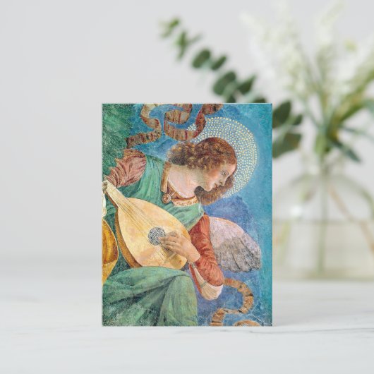 Musical angel playing guitar ポストカード (スタンド正面)