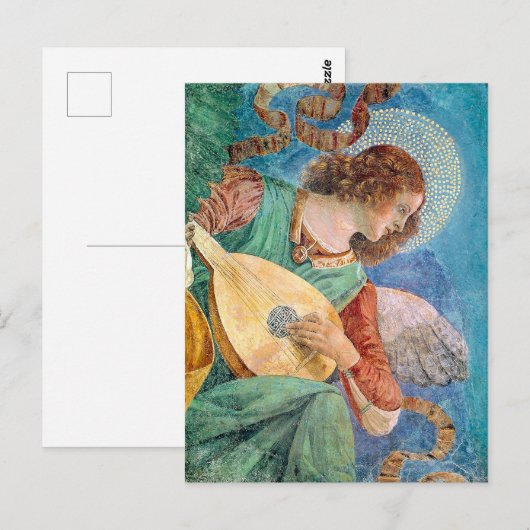 Musical angel playing guitar ポストカード (正面/裏面)