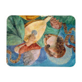 Musical angel playing guitar マグネット (横)