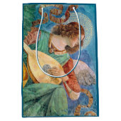 Musical angel playing guitar ミディアムペーパーバッグ (正面)