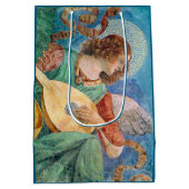 Musical angel playing guitar ミディアムペーパーバッグ (裏面)