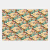 Musical angel playing guitar ラッピングペーパーシート (正面3)