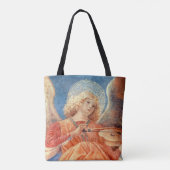 Musical angel playing the violin fresco トートバッグ (裏面)