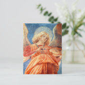 Musical angel playing the violin fresco ポストカード (スタンド正面)
