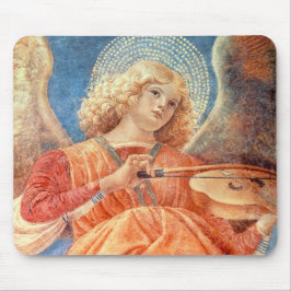 Musical angel playing the violin fresco マウスパッド