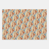 Musical angel playing the violin fresco ラッピングペーパーシート (正面2)