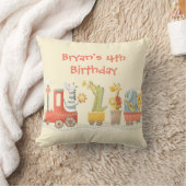 Musical Animal Train Birthday クッション (ブランケット)