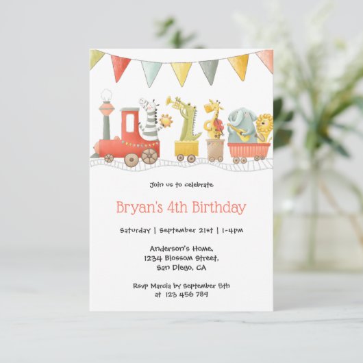 Musical Animal Train Birthday 招待状 (スタンド正面)