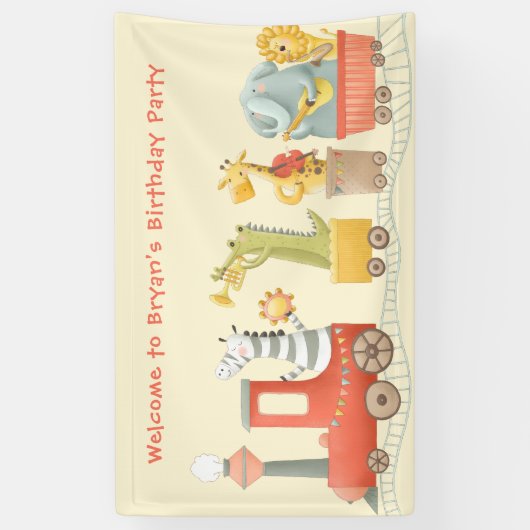 Musical Animal Train Birthday 横断幕 (縦)