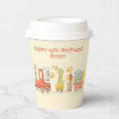 Musical Animal Train Birthday 紙コップ (正面)