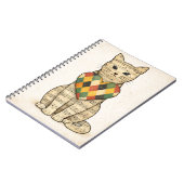 Musical Cat Collage with Harlequin Heart ノートブック (左側)