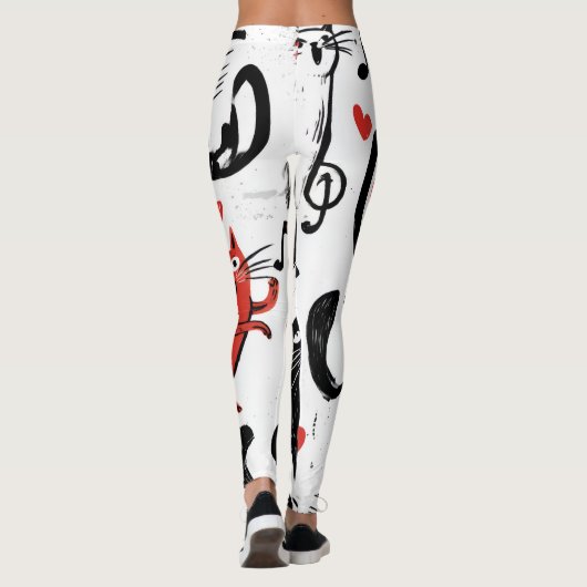 Musical Cat Leggings レギンス (裏面)