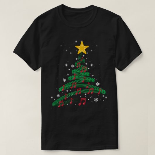 Musical Christmas Tree Design Tシャツ (デザイン正面)