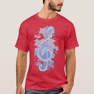 Musical Dragon Creature Music Piano Instrument Tシャツ