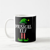 Musical Elf Matching Family Group Christmas Party コーヒーマグカップ (左)