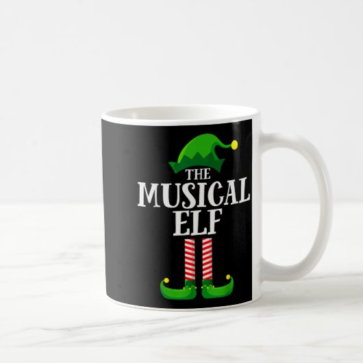 Musical Elf Matching Family Group Christmas Party コーヒーマグカップ (右)