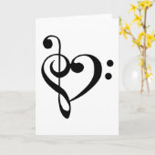 Musical Heart カード (黄色い花)