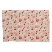 Musical Hearts and Clouds Valentines Pattern 枕カバー (正面)