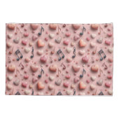 Musical Hearts Valentines Pattern 枕カバー (裏面)