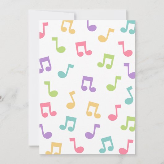 Musical Instrument Birthday Party  招待状 (裏面)