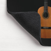 Musical Instrument Guitar Black White マウスパッド (コーナー)