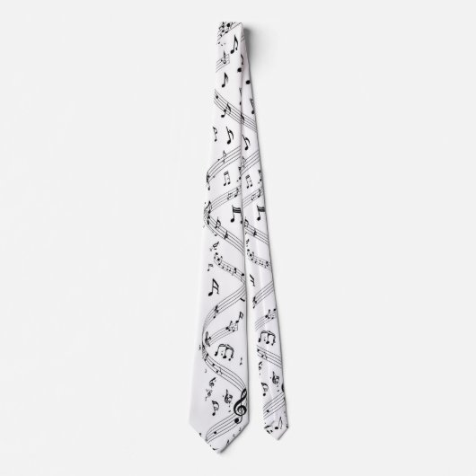  Musical Instrument Notes - Men's Custom Necktie ネクタイ (正面)