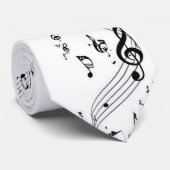  Musical Instrument Notes - Men's Custom Necktie ネクタイ (ロール)