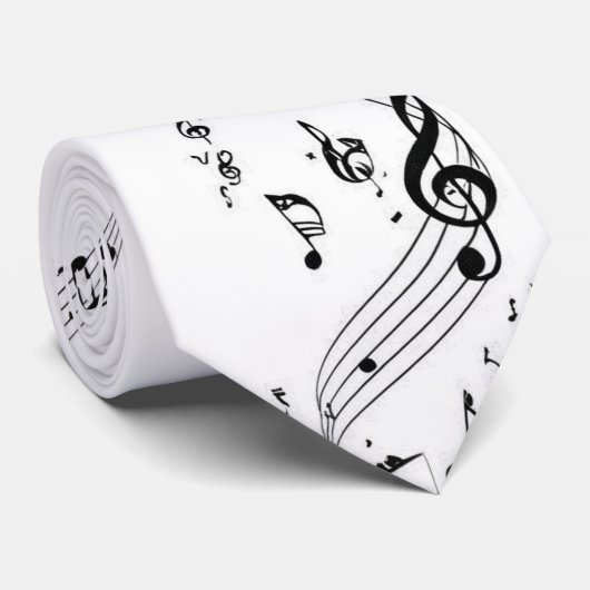  Musical Instrument Notes - Men's Custom Necktie ネクタイ (ロール)