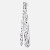  Musical Instrument Notes - Men's Custom Necktie ネクタイ (裏面)