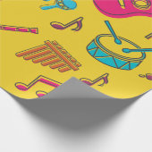 Musical instruments background. musical notes.  ラッピングペーパー (角)