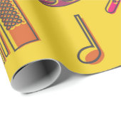 Musical instruments background. musical notes.  ラッピングペーパー (ロールコーナー)
