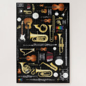Musical Instruments Collage Musician Gift ジグソーパズル (縦)
