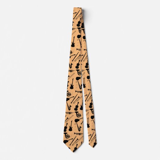 Musical Instruments Men's Neck Tie ネクタイ (正面)