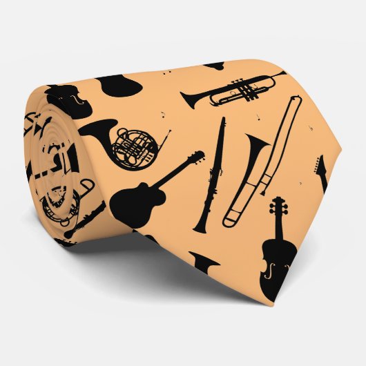 Musical Instruments Men's Neck Tie ネクタイ (ロール)