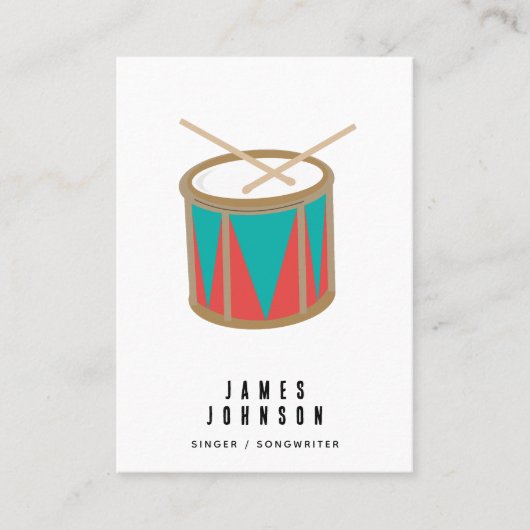 Musical Instruments Music Drum Singer Musician 名刺 (正面)