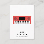 Musical Instruments Music Keyboard Singer Musician 名刺 (正面)
