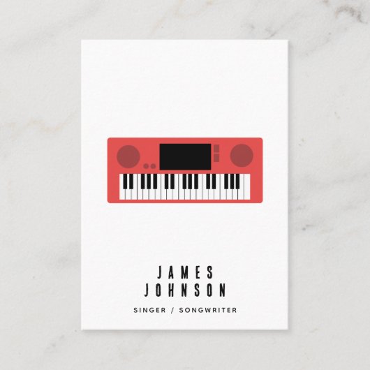 Musical Instruments Music Keyboard Singer Musician 名刺 (正面)
