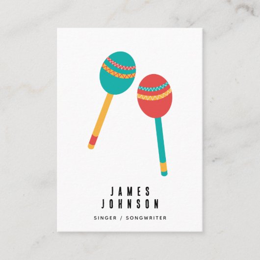 Musical Instruments Music Maracas Singer Musician 名刺 (正面)