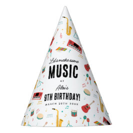 Musical Instruments Music Theme Birthday Party パーティーハット