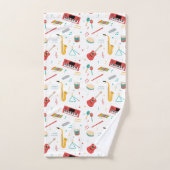 Musical Instruments Music Theme Kids バスタオルセット (ハンドタオル)