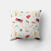 Musical Instruments Music Theme Pattern クッション (裏面)